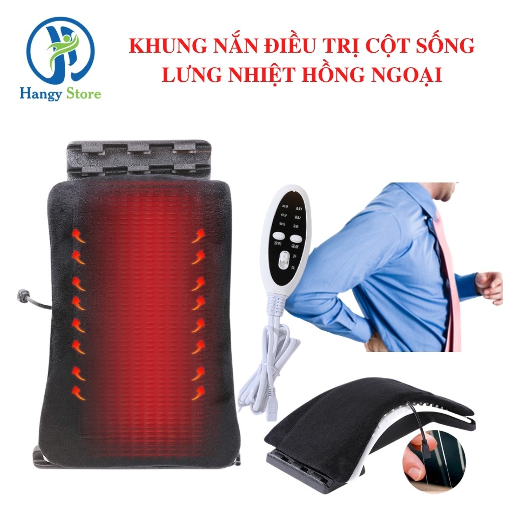 Khung nắn thẳng cột sống lưng nhiệt hồng ngoại kết hợp thảo dược chữa thoái hóa và thoát vị đĩa đệm lưng