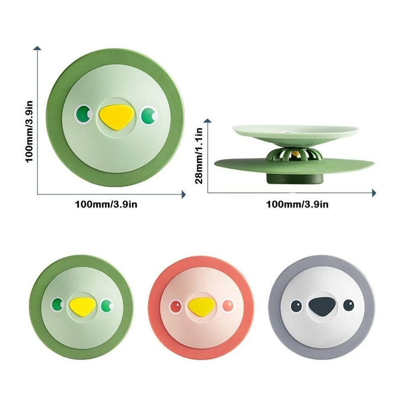 Nắp Silicon Chặn Cống Chống Tắc Nghẽn Đa Năng Siêu Bền Kiểu Hoạt Hình Tiện Dụng Cho Nhà Bếp/Phòng Tắm