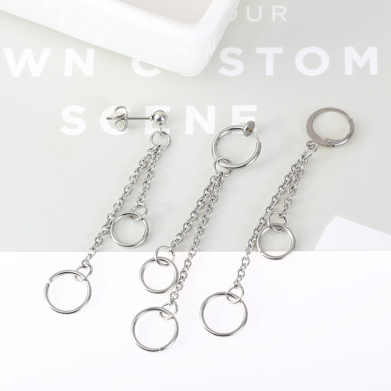 Khuyên tai nam - khuyên nam BTS - bông tai Unisex titan không gỉ