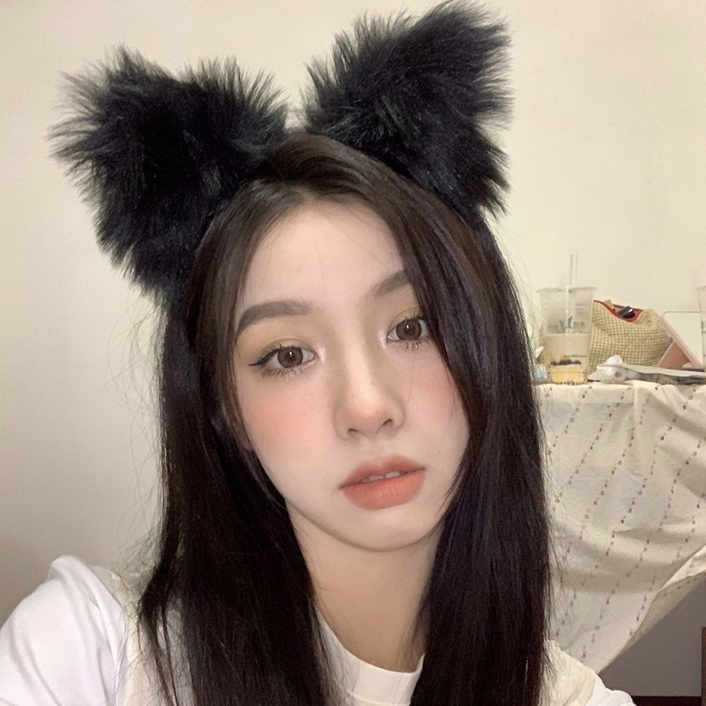Băng Đô Cài Tóc Hình Tai Mèo Bằng Vải Bông Chống Trượt Đính Chuông Nhiều Màu Ngọt Ngào Phong Cách Lolita Cho Nữ