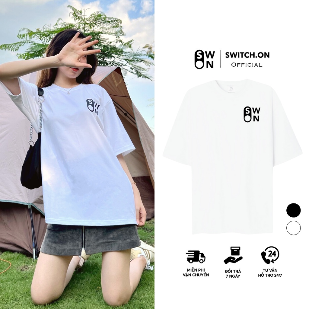 Áo Thun Form Rộng Premium Unisex SWON SIGNATURE LOGO / Trắng