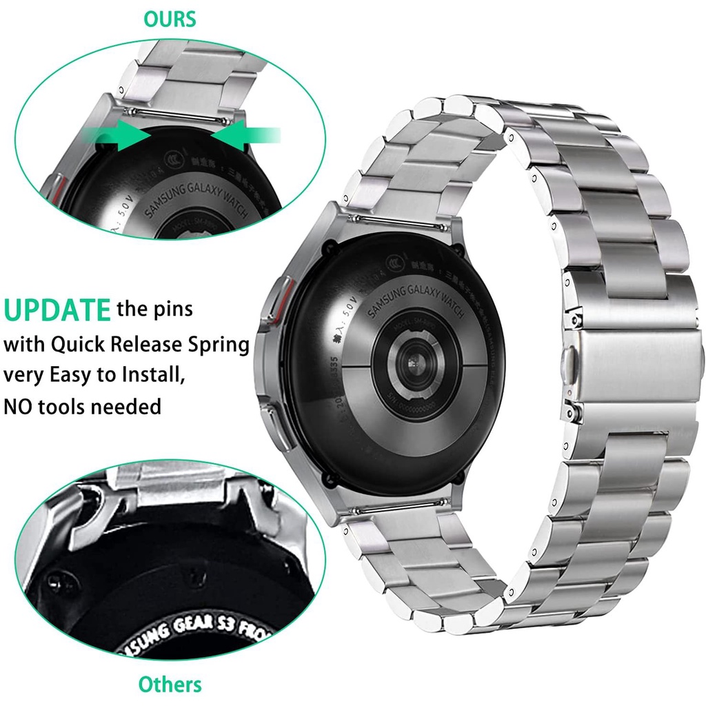 DÂY THÉP CHỐT THÔNG MINH 20MM 22MM CHO ĐỒNG HỒ SAMSUNG, HUAWEI, XIAOMI....