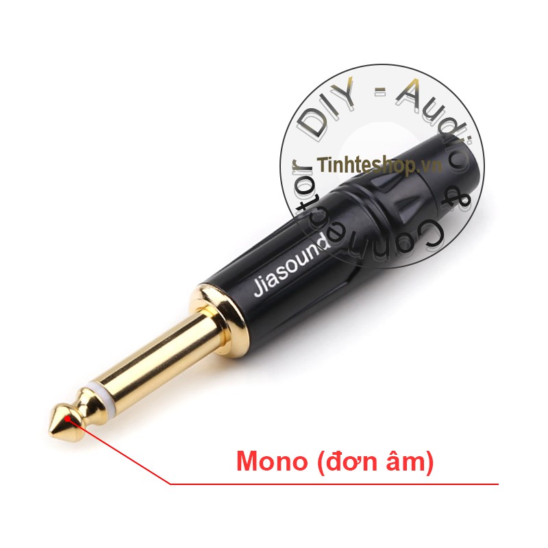 Đầu hàn cổng cắm audio 6.35mm 6.5mm cho Microphone Loa Amplifier Mono/Stereo gold 24K 814BG/815BG (1 chiếc)
