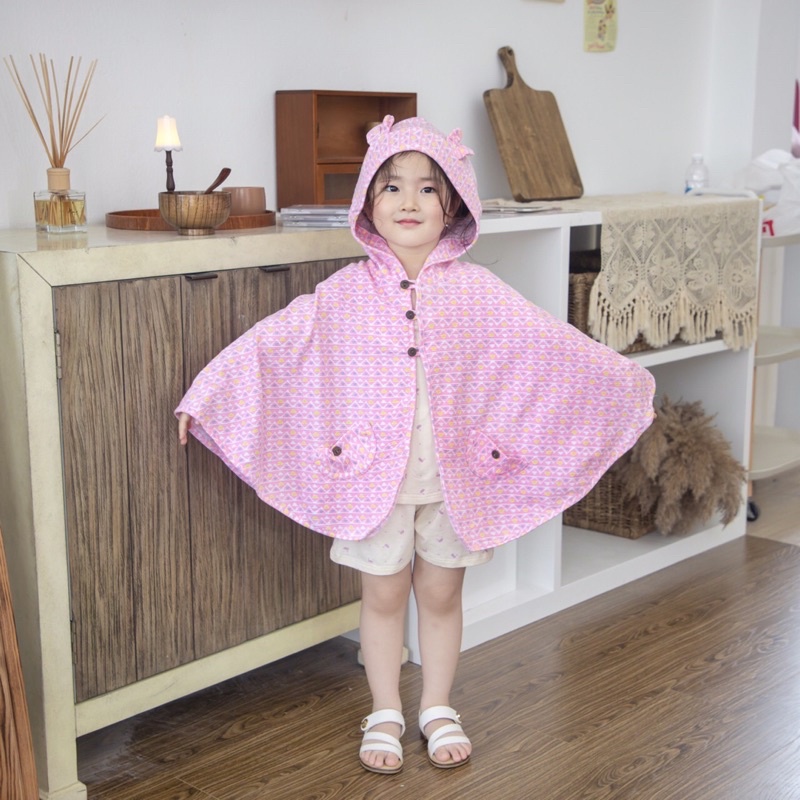 Áo choàng chống nắng bé trai bé gái chất cotton thoáng mát cho bé từ 0-6 tuổi-22A056