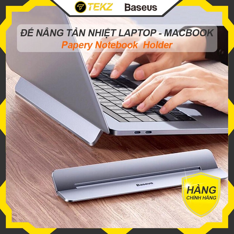 Đế Nâng Tản Nhiệt Macbook Dạng Xếp, Siêu Mỏng Baseus Papery Notebook Holder Hợp Kim Nhôm Độ Nghiêng 8°