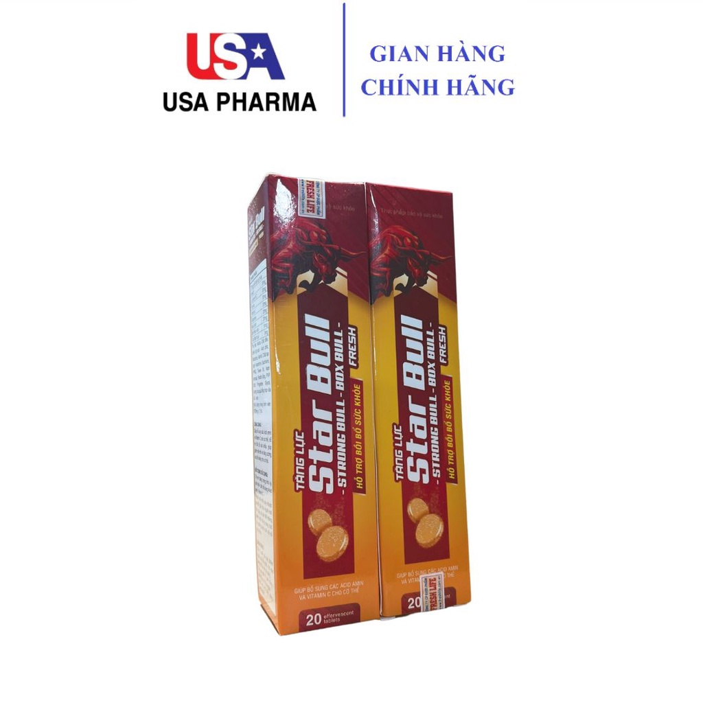 Viên Sủi Tăng Lực Star Bull - Hỗ Trợ Bồi Bổ Sức Khỏe - Tuýp 20 Viên
