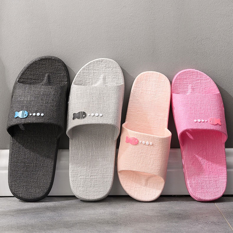 Dép đi trong nhà, dép đi nhà tắm nam nữ chống trượt đúc nguyên khối nhám hình cá, mềm dẻo, siêu bền TDO