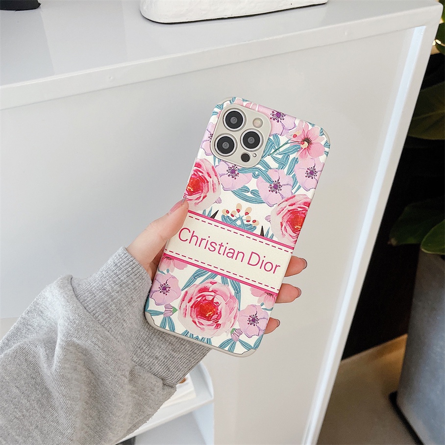Ốp điện thoại TPU in họa tiết hoa sơn dầu dễ thương cho For iPhone 13 12 11 Pro Max Se 2020 Xr X 7 8 Plus