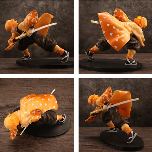 Mô hình Zenitsu tư thế chiến đấu,thanh gươm diệt quỷ, mô hình kimetsu no yaiba, figure anime kimetsu no yaiba