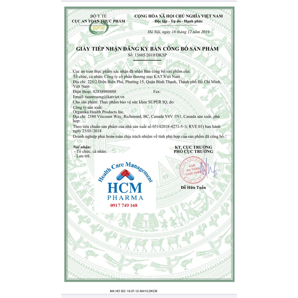 Bổ não sáng mắt ginkgo biloba chính hãng ORGANIKA SUPER IQ GINKO BILOBA hoạt huyết tăng cường trí nhớ 60v nhập khẩu