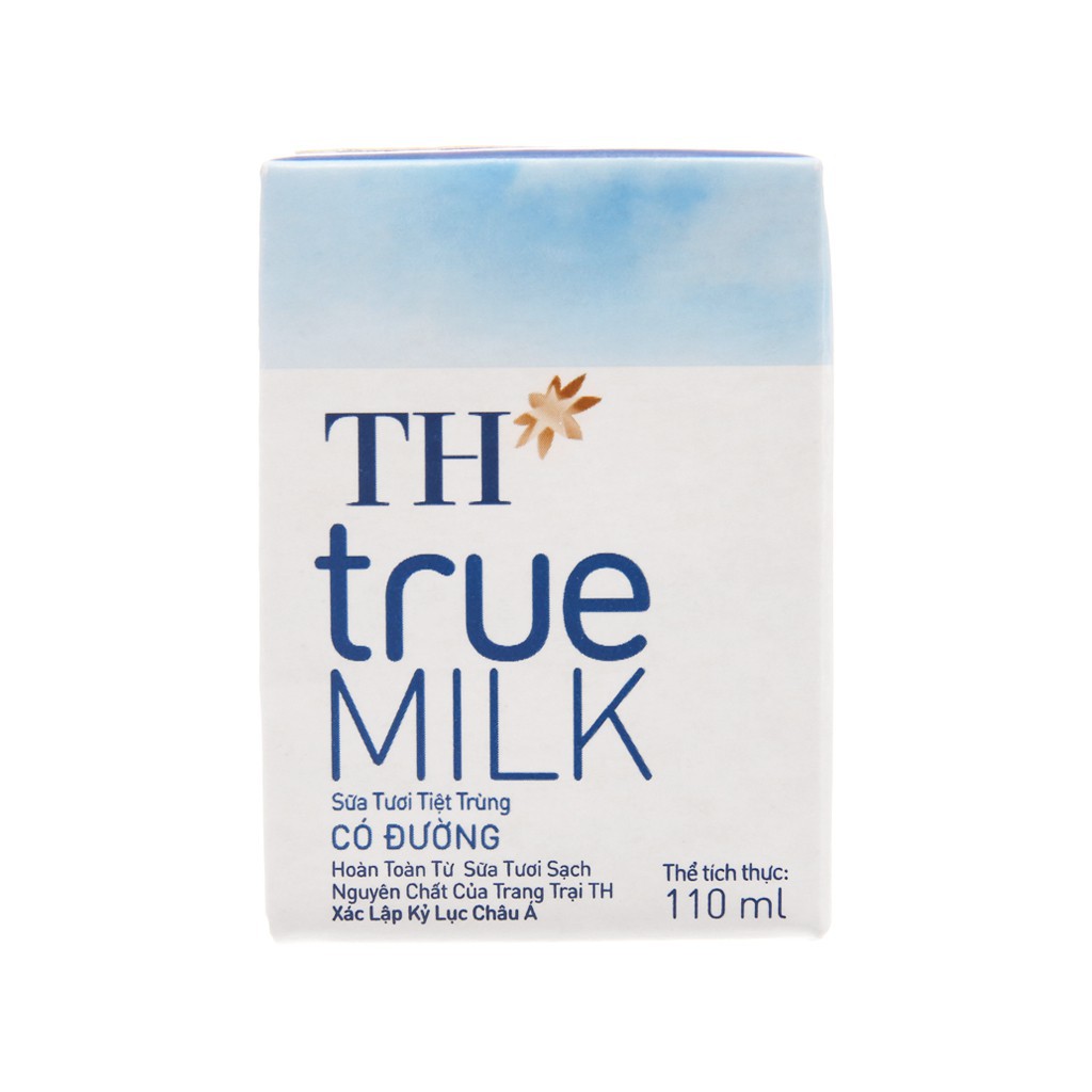 [Mã MEIHY1 Hoàn 8% đơn 199k] Thùng 48 hộp sữa tươi TH True Milk ít đường/có đường/dâu 110ml