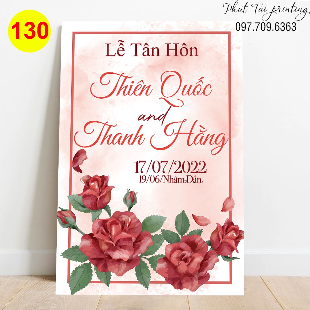 MS 130 - Bảng Welcome trang trí đám cưới