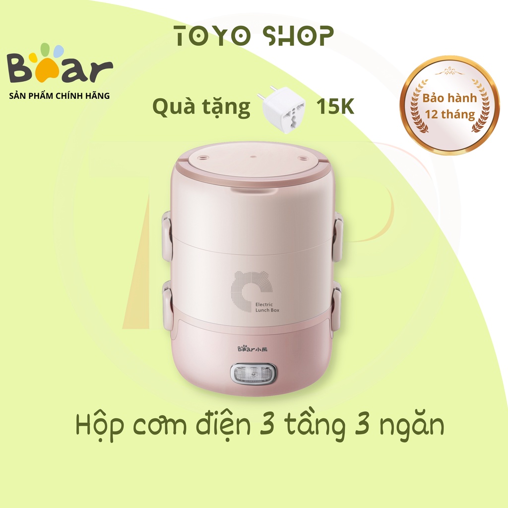 Hộp cơm cắm điện Bear DFH-B20S6, giữ nhiệt, nấu chín và hâm nóng thức ăn