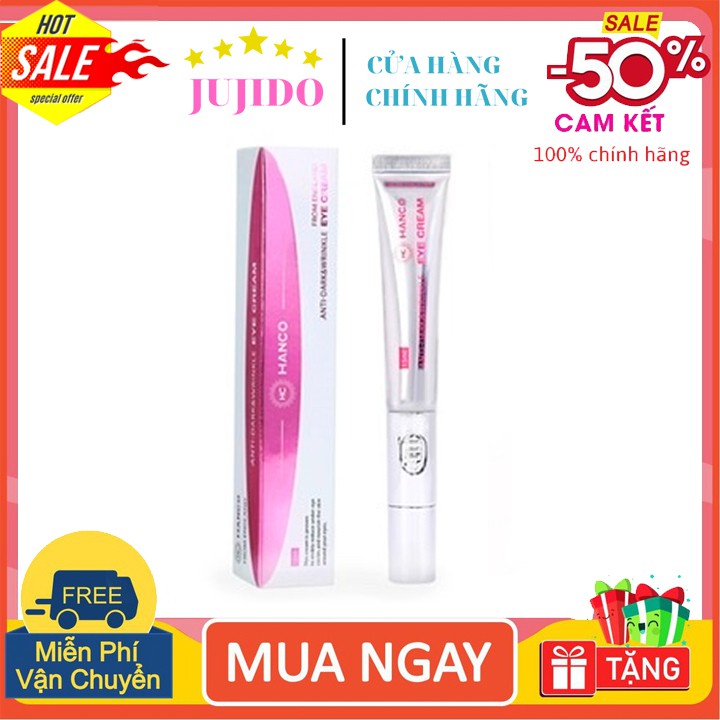 Kem Mắt Hanco 15ml Hàn Quốc, Kem Dưỡng Vùng Mắt Giúp Xóa Thâm Quầng Mắt Dưỡng Da Vùng Mắt Trắng Sáng Mịn Màng