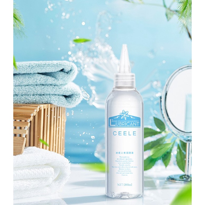 Gel bôi trơn Ceele Body Lubricant thoa toàn thân cơ thể bóng mượt mát lạnh chai 200ml