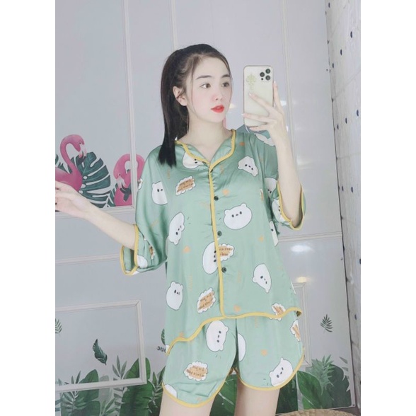 Bộ đồ Pijama lụa mango free size nhiều màu