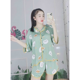 Bộ đồ Pijama lụa mango free size nhiều màu