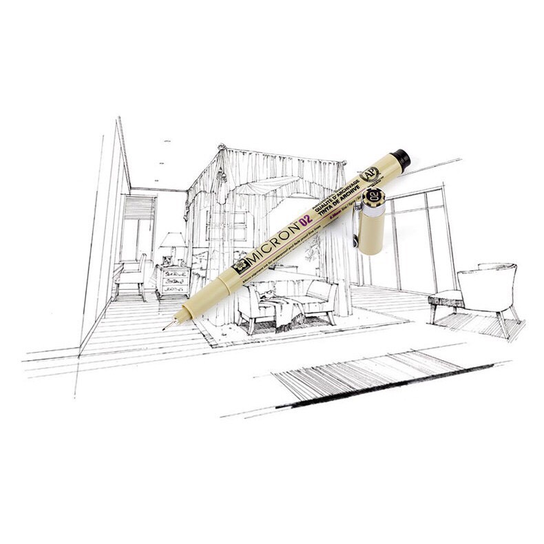 Bút vẽ nét line Sakura Micron Nhật Bản Đủ Size 003/005/01/02/03/04/05/08/1/2/3/Brush