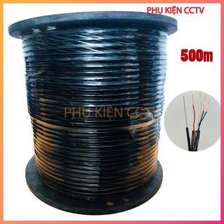 Dây mạng 4 lõi đồng có gia cường lẻ  đi ngoài trời khuyến mãi bấm sẵn 2 đầu cáp
