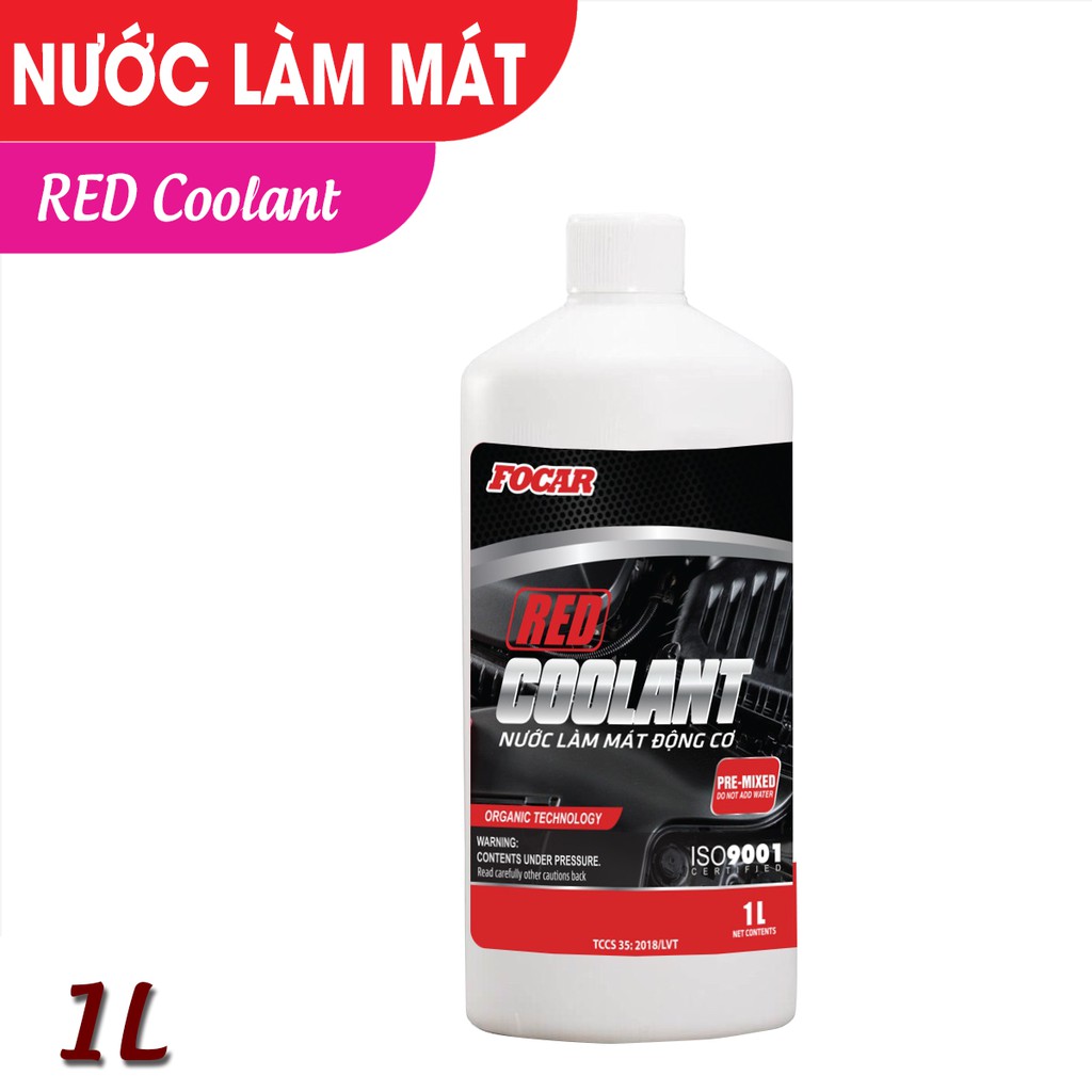 Nước làm mát động cơ ô tô FOCAR RED Coolant 1L