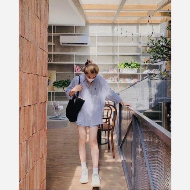 Áo Sơ Mi Nữ Form Rộng Hàn Quốc Logo Hươu Dày Mịn Thoáng Mát Thiết Kế Thời Trang Kiểu Dáng Năng Động Trẻ Trung