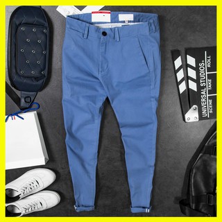 Quần kaki dài nam màu xanh dương chất kaki đẹp kiểu dáng phù hợp với nam nhiều lứa tuổi