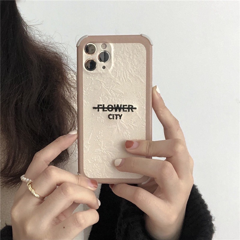 [ẢNH THẬT] Ốp lưng IPhone nhựa dẻo Da báo chống sock 4 góc Flower City 7/8/7plus/8plus/x/xs/xsmax/11/11promax/12/12pr