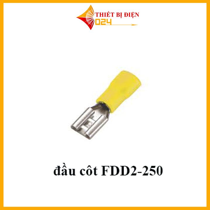 Gói 100 đầu cốt (cos) FDD2-250 loại tốt đầu cos ghim đực cái, cos nối đây điện
