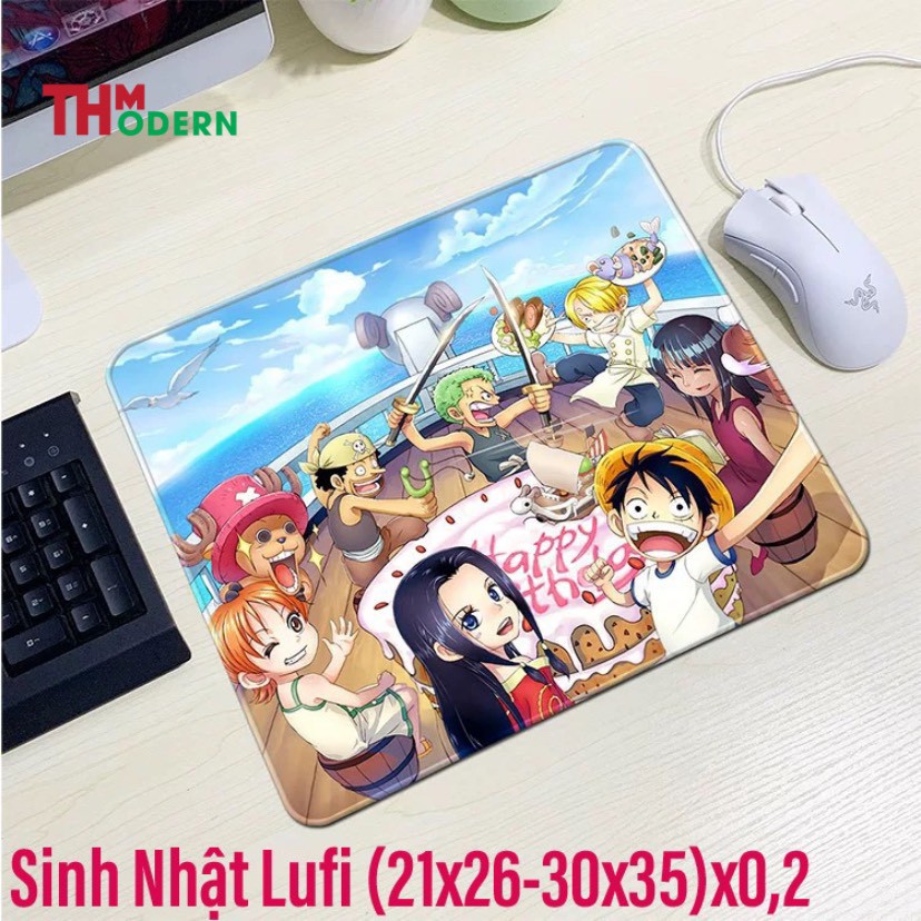 Lót chuột,Pad Chuột Nhỏ  Anime Bo Viền,Đế Cao Su 21*26;30*35 OncePiece Hải tặc In 3D Sắc nét