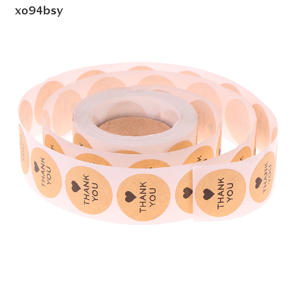 Cuộn 500 nhãn dán in chữ Thank You trang trí đồ thủ công tiện dụng DIY