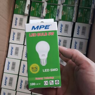 Bóng Đèn Led Bulb tròn 5w MPE chính hãng bảo hành 2 năm
