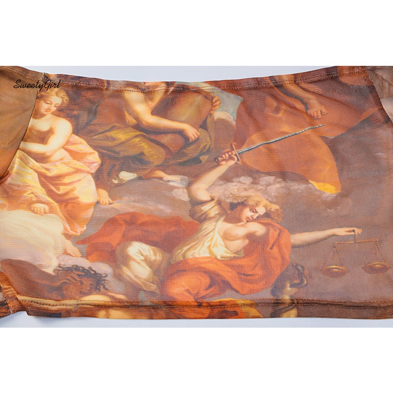 Áo Croptop Tay Dài Cổ Chữ V Phối Ren Lưới Xuyên Thấu Quyến Rũ Dành Cho Nữ 2022