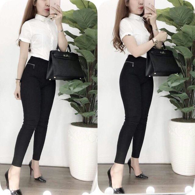 Quần legging xuất khẩu kèm túi giấy G.U hàng chuẩn dày mịn