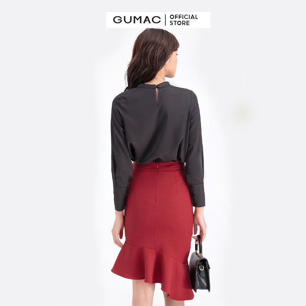 [Mã WABRGUM giảm 10% tối đa 30K đơn 99K] Áo sơ mi kiểu xếp ly vai GUMAC AB620