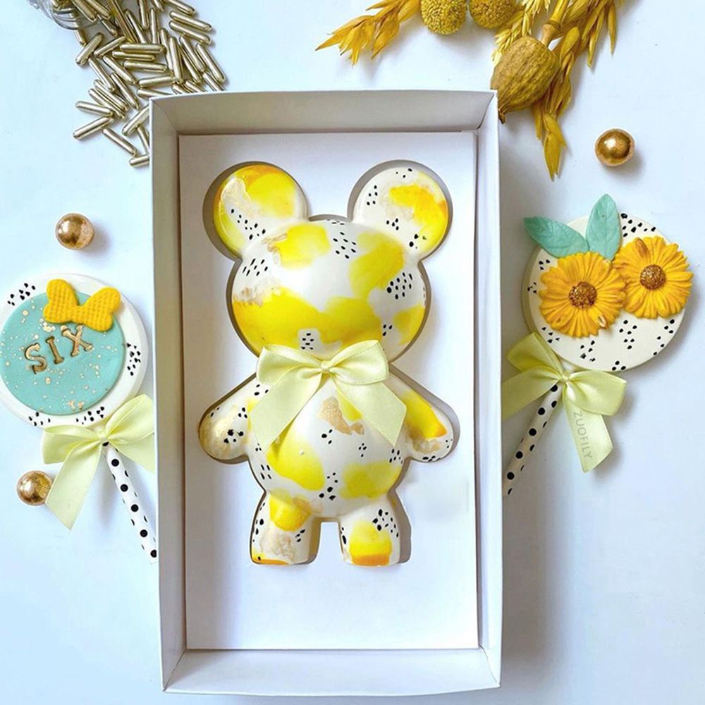 Khuôn silicone tạo hình làm bánh hình chú gấu 3D