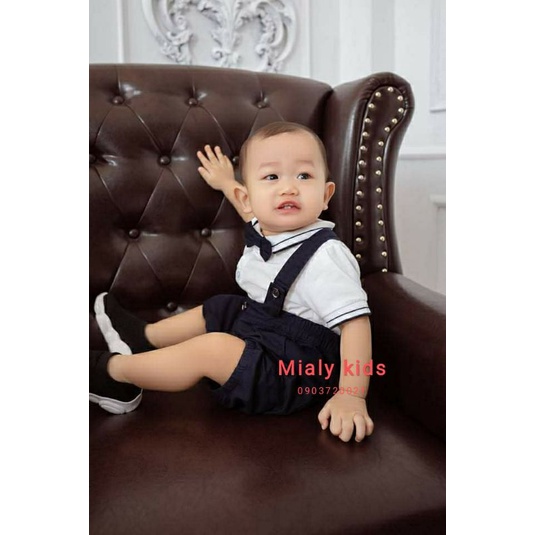 Quần áo sơ sinh Bé Trai Mialy Kids  (3-12Kg) Set đồ công tử mặc đầy tháng, thôi nôi, chụp ảnh, đi tiệc - Vải thun cotton
