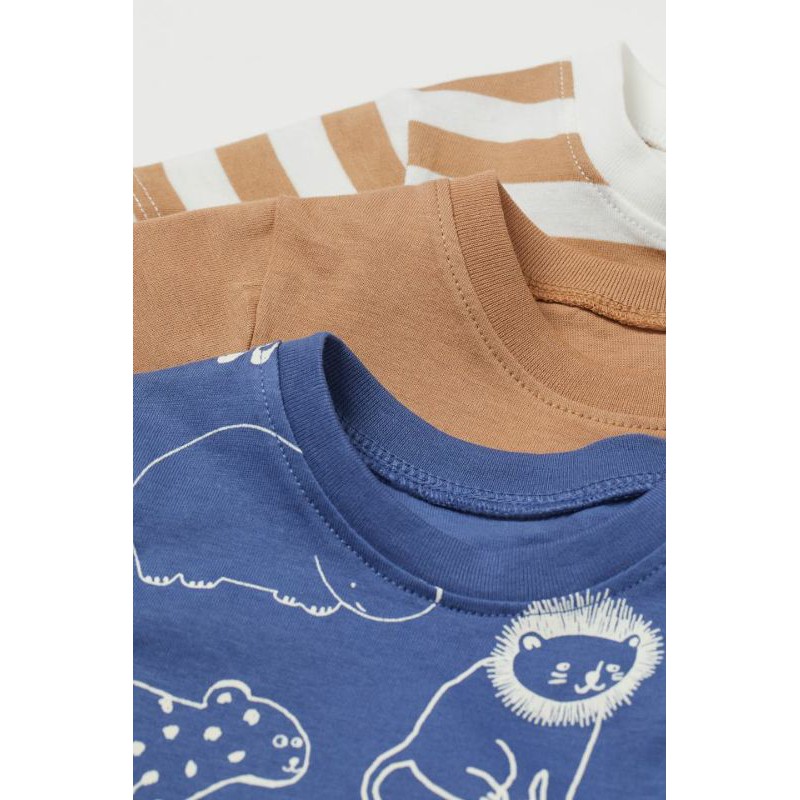 Set 3 áo HOẶC 3 quần cộc Animals cho bé trai H.M UK A.uth size 9/12m đến 3/4y