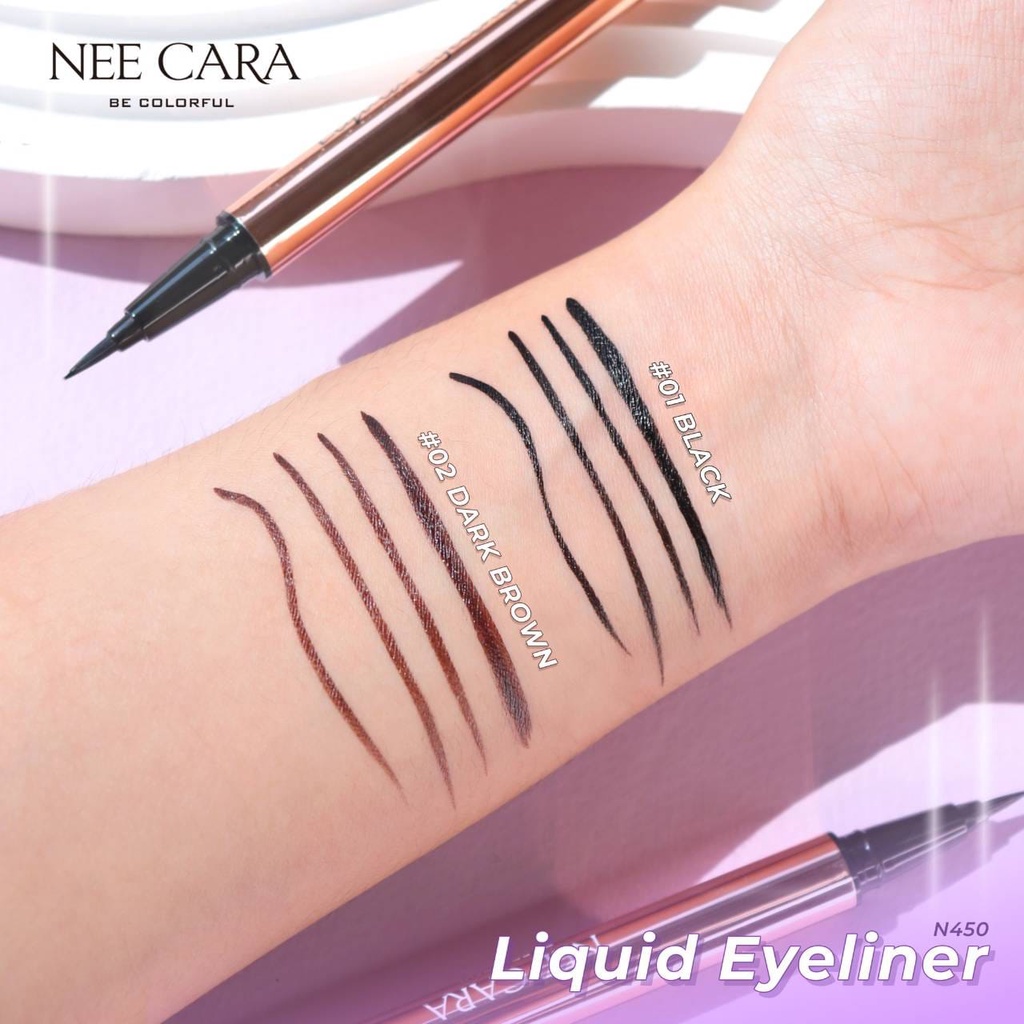 Bút Kẻ Mắt Nước Nee Cara Liquid Eyeliner Không Thấm Nước Bền Màu N450