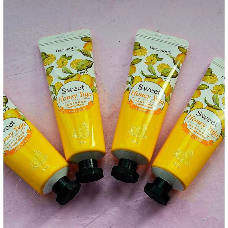 Kem dưỡng da tay Deoproce Sweet Honey Yuja Perfumed Hand Cream 50g