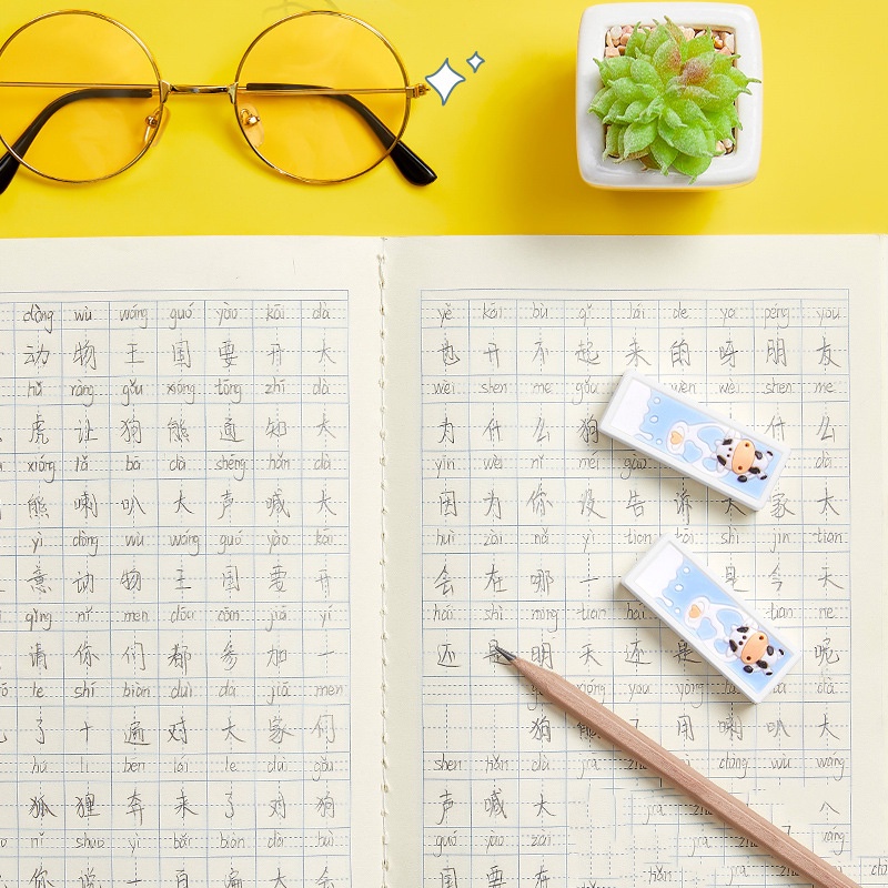 Cục gôm họa tiết 2D hoạt hình đáng yêu