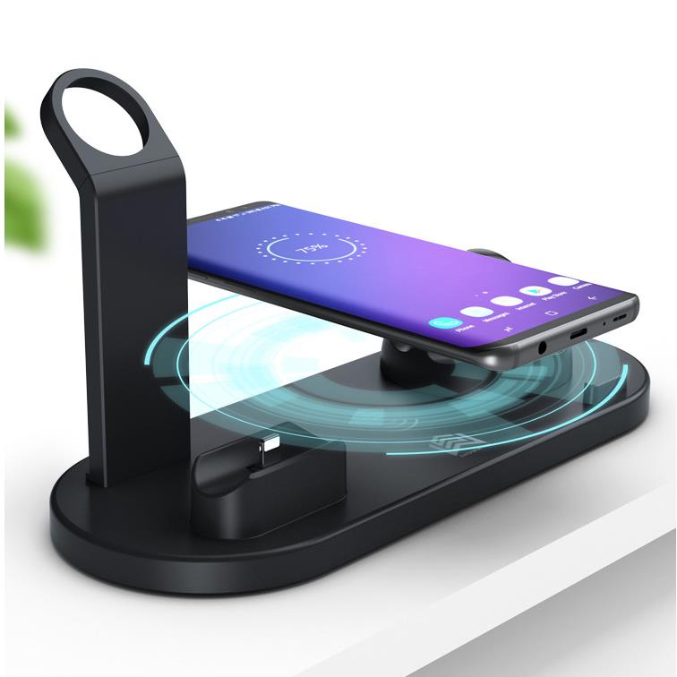 Đế sạc không dây mione 15W 3 trong 1/sạc nhanh 6 trong 1 Type-C thích hợp cho tai nghe bluetooth Smart Watch/Ip Android