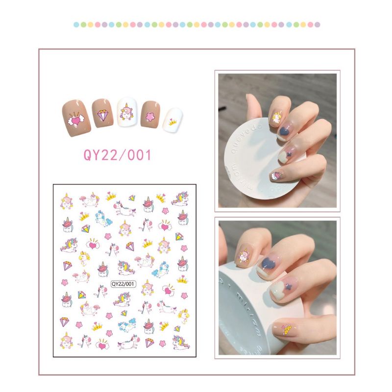 tấm sticker dán móng tay nghệ thuật