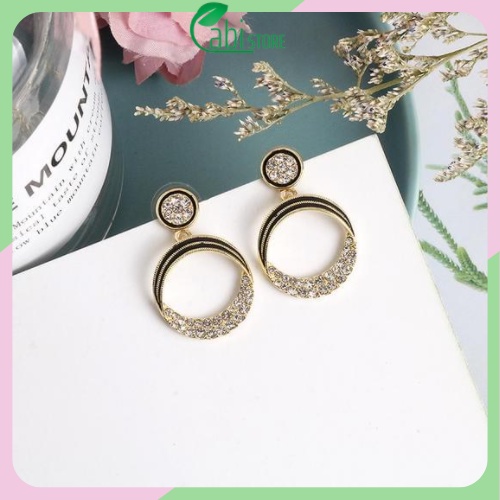 Khuyên tai xi mạ bạc s925 dáng dài xinh xắn, bông tai thời trang dành cho nữ.
