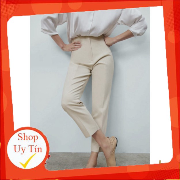 Quần tây âu công sở nữ đẹp BUTTERFLY cạp lưng cao, dáng Baggy khóa sườn khuy ẩn, túi may viền trước hiện đại- Q04