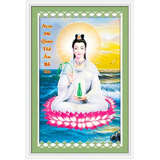 Tranh Thêu Chữ Thập 3D Quan Âm Bồ Tát 88962 (KHÁCH TỰ THÊU) KT:49X81CM