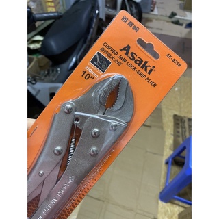 Kìm chết hàm cong Asaki 10 inch