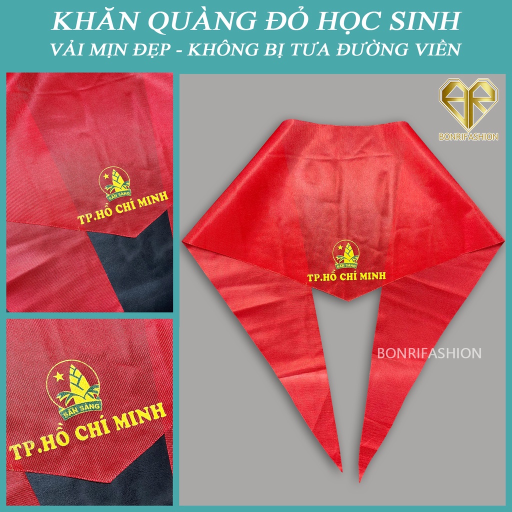 Khăn quàng đỏ học sinh có in chữ - vải không xước
