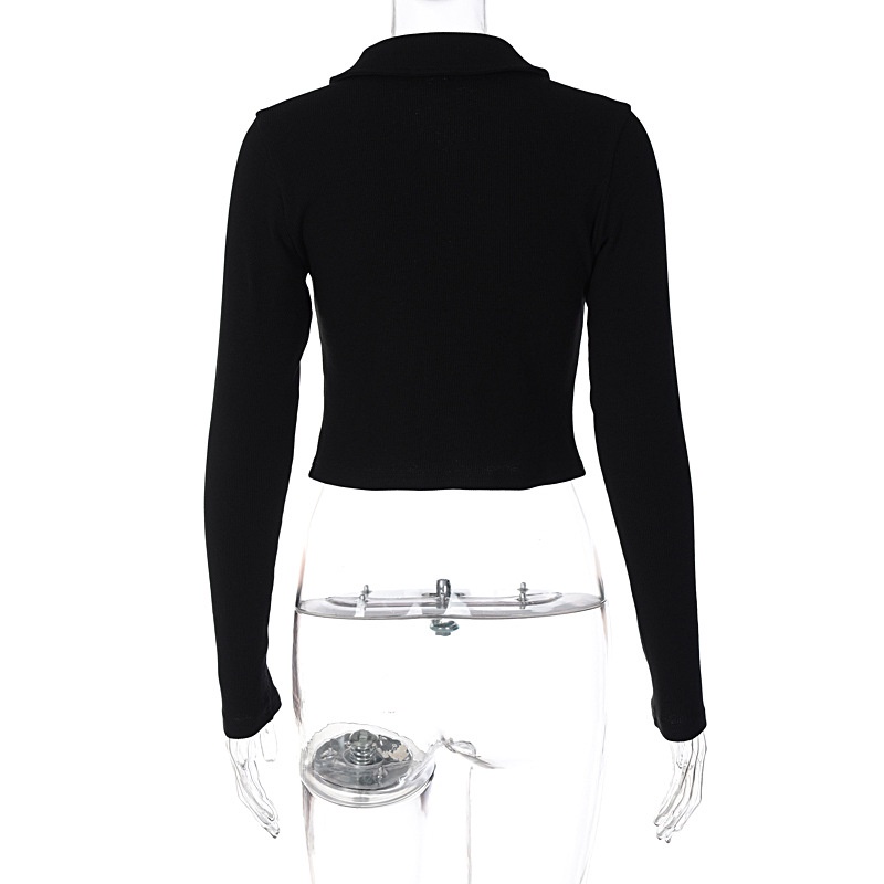 Áo Sweater Tay Dài Có Khóa Kéo In Chữ Thời Trang Cho Nữ