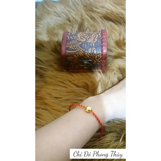 Vòng Tay Chỉ Đỏ Mix Hạt Kim Tiền