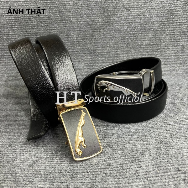 Thắt lưng nam, dây nịt nam mặt báo HT Sports da bò bền đẹp khóa tự động, phong cách thời trang sang trọng lịch sự